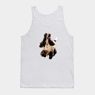 Cocker Spaniel on a merry dog walk Tank Top